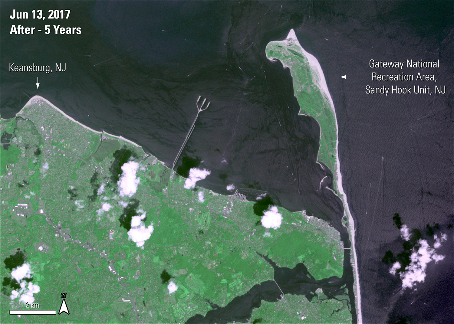 Terra ASTER surface reflectance imagery over part of New Jersey 5 years after Hurricane Sandy.