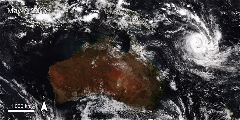 Cyclone Donna near Australia.