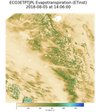 ECOSTRESS Evapotranspiration PT-JPL data over California.