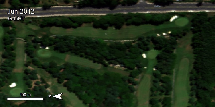 Surface Radiance image of a golf course.