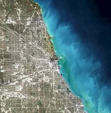 An HLS image of Chicago and the coast.