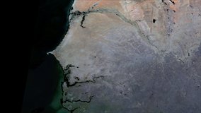 Combined MODIS Surface Reflectance Bands 1-4-3 data from the MCD19A1 product over part of west Africa, March 3, 2018.