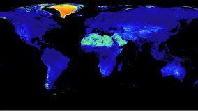 Combined MODIS BRDF Albedo black-sky albedo band 1 data from the MCD43C3 product across the globe, August 2 - 17, 2020.