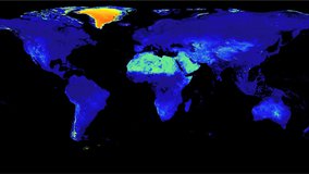 Combined MODIS BRDF Albedo nadir reflectance band 1 data from the MCD43C4 product across the globe, August 2 - 17, 2020.