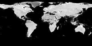 Combined MODIS BRDF Albedo Parameter 1 Band 2 data from the MCD43D04 product across the globe, August 10, 2020.