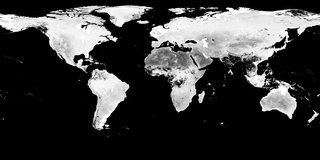 Combined MODIS BRDF Albedo black sky albedo band 7 data from the MCD43D48 product across the globe, August 10, 2020.