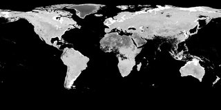 Combined MODIS BRDF Albedo black sky albedo NIR data from the MCD43D50 product across the globe, August 2, 2018.