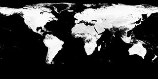 Combined MODIS BRDF Albedo white sky albedo band 3 data from the MCD43D54 product across the globe, August 10, 2020.