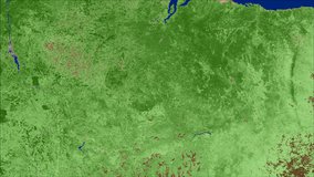 Terra MODIS NDVI data from the MOD13A1 product over part of Brazil.