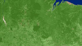 Terra MODIS NDVI data from the MOD13A3 product over part of Brazil, July 2020.