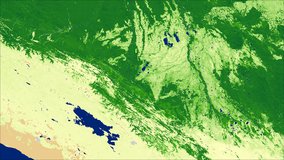 Terra MODIS leaf area index (LAI) data from the MOD15A2H product over Lake Titicaca, Bolivia, August 12 - 19, 2020.