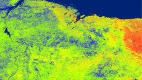 Terra MODIS evapotranspiration (ET) data from the MOD16A2GF product over Maranhao, Brazil.
