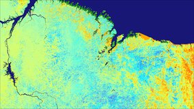Terra MODIS evapotranspiration (ET) data from the MOD16A2GF product over Maranhao, Brazil from Dec 26 - 31, 2020.