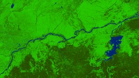Terra MODIS percent tree cover (PTC) data from MOD44B V6.1 over the Orinoco River in Venezuela, South America on March 5, 2008.