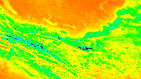 Aqua MODIS land surface temperature data over Tibet.