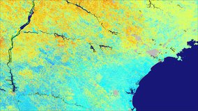 Aqua MODIS evapotranspiration (ET) data from the MYD16A2GF product over Parana, Brazil from Dec 26 - 31, 2020.