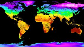 Aqua MODIS land surface temperature (LST) data from the MYD21C2 product Global Jan 17 - 24, 2021.