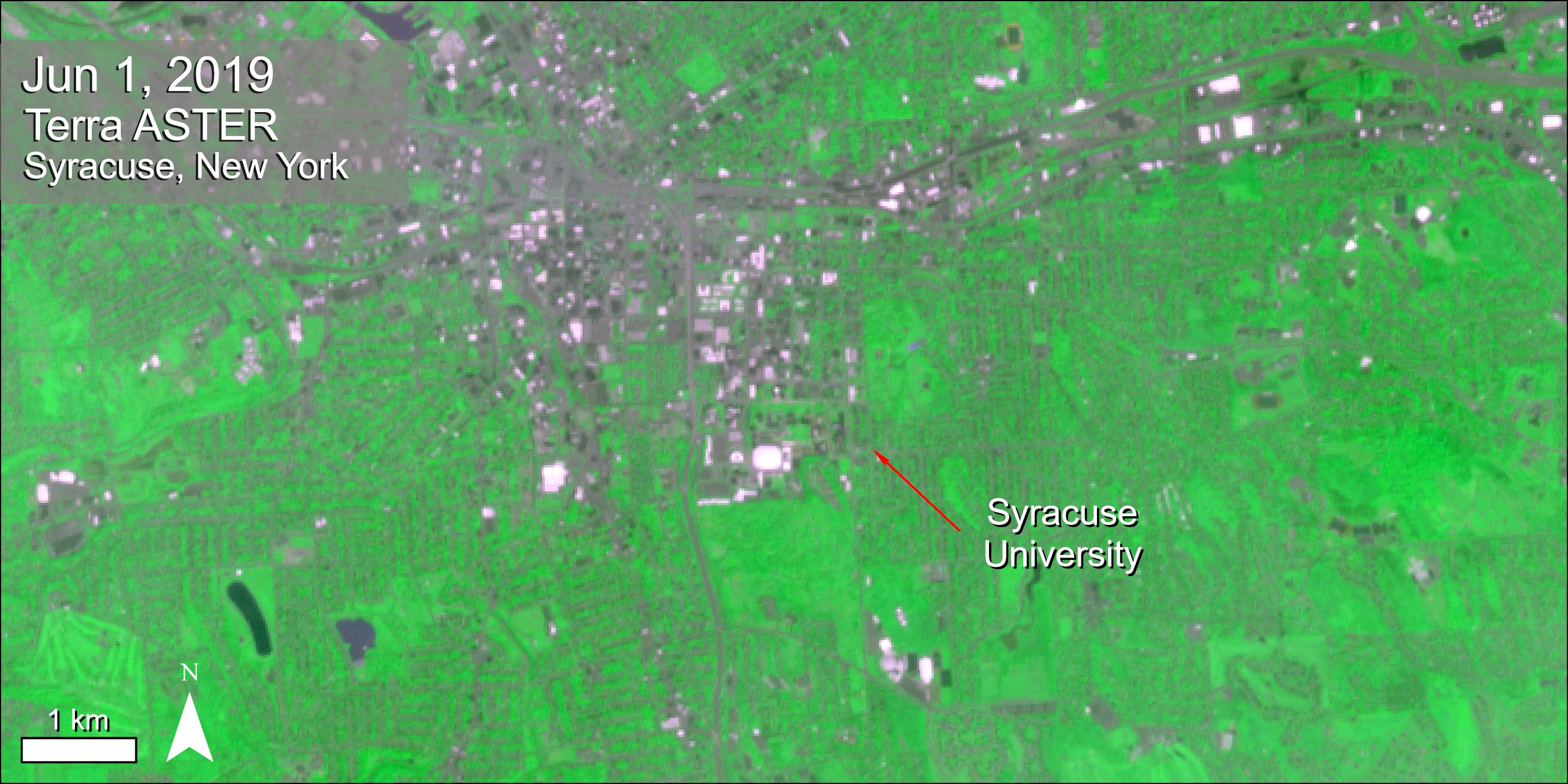 Terra ASTER imagery over Syracuse, New York.