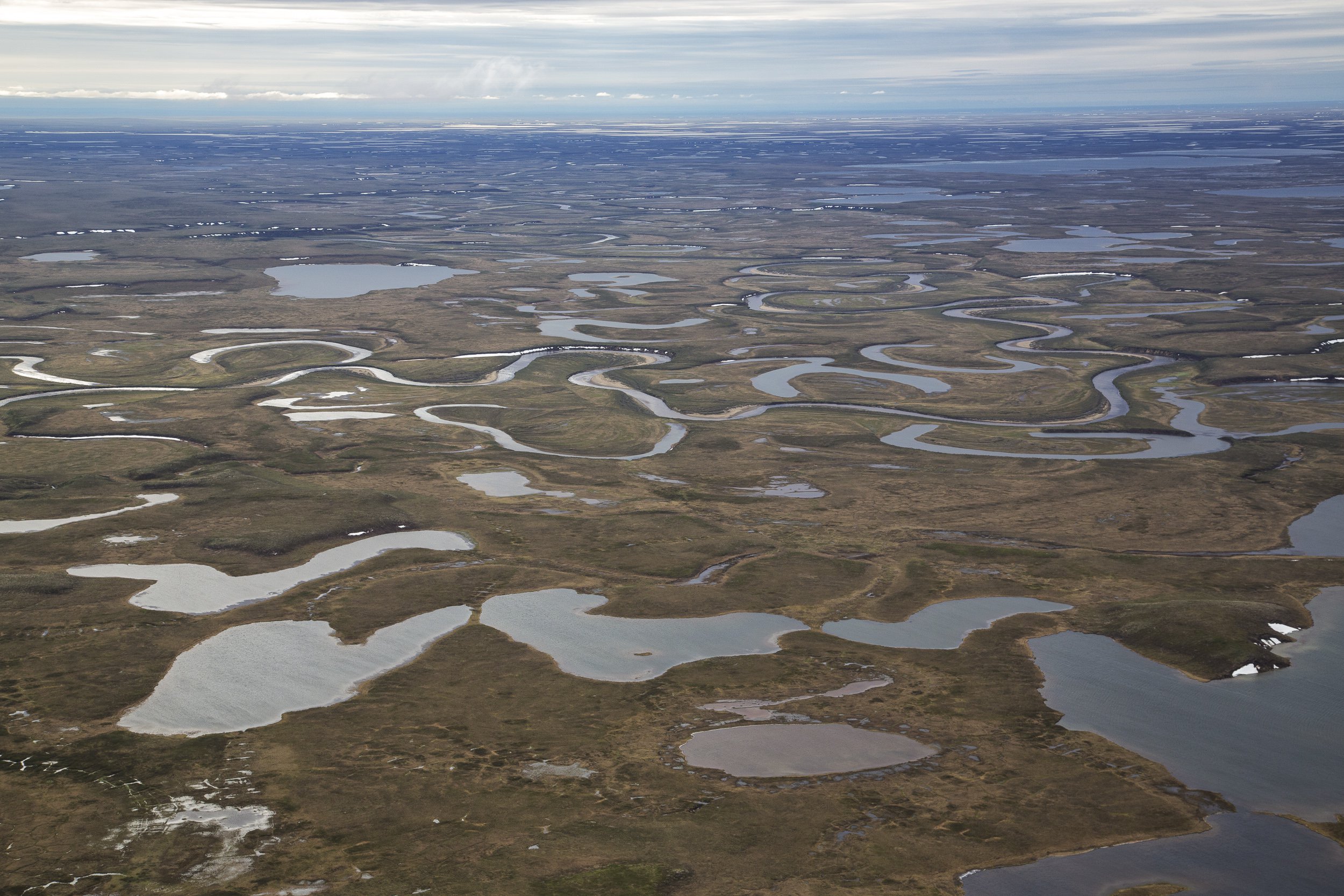 Lakes and winding rivers characterize the landscape of the National Petroleum Reserve—Alaska (NPRA) shown in this image from June 26, 2014, taken as a part of the Bureau of Land Management’s “My Public Lands Roadtrip.”