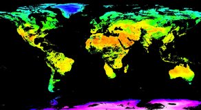 A global Land Surface Temperature image from the VNP21C1 product during May 12, 2020.