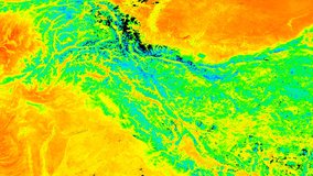 Terra MODIS Land Surface Temperature data over Eurasia