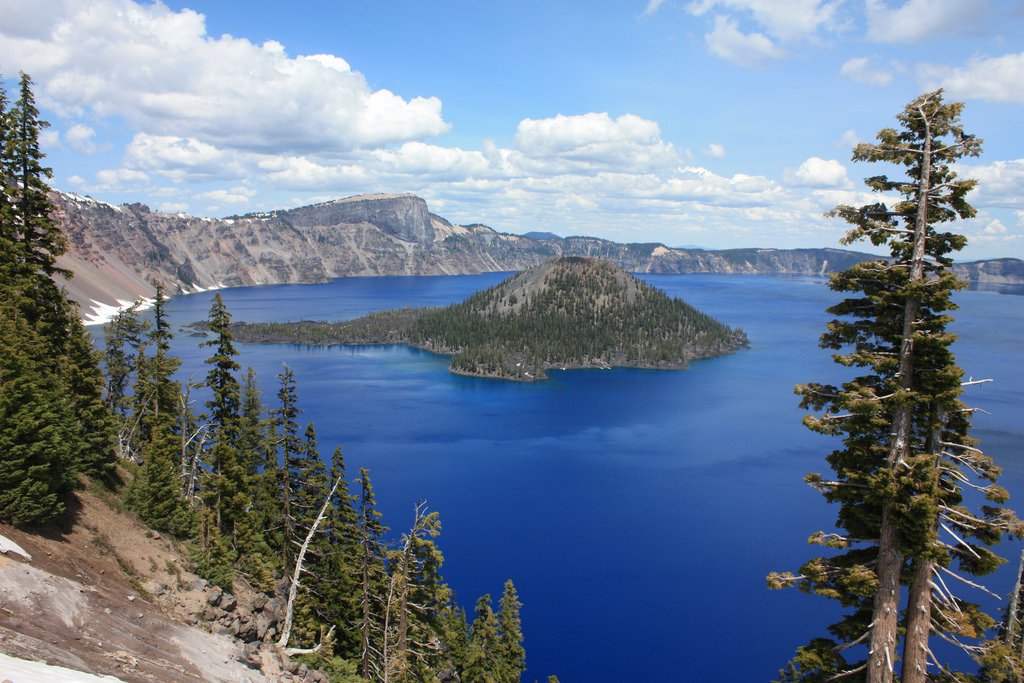 A beautiful day at Crater Lake National Park showing Wizard Island on July 5, 2012, as captured by one of the park’s many visitors.