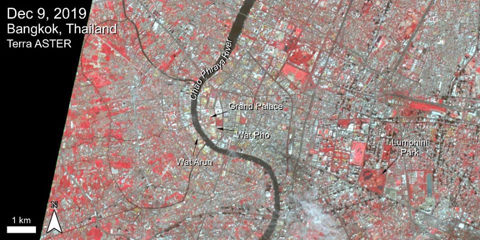 Terra ASTER data over Bangkok, Thailand.