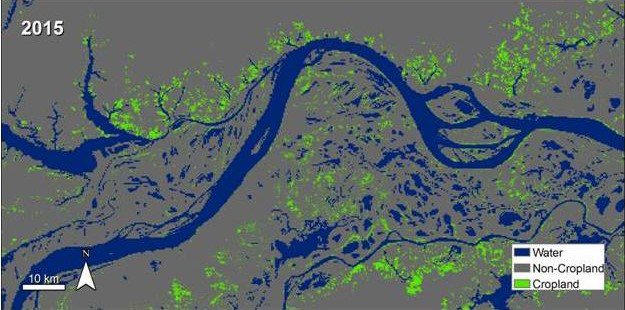 Cropland data near the Amazon River.
