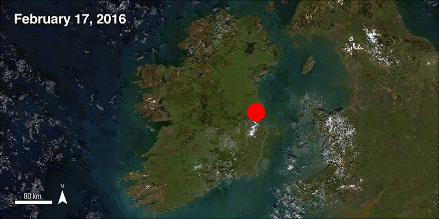 Surface Reflectance data over Dublin, Ireland.