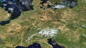 Terra MODIS Surface Reflectance data over Europe.