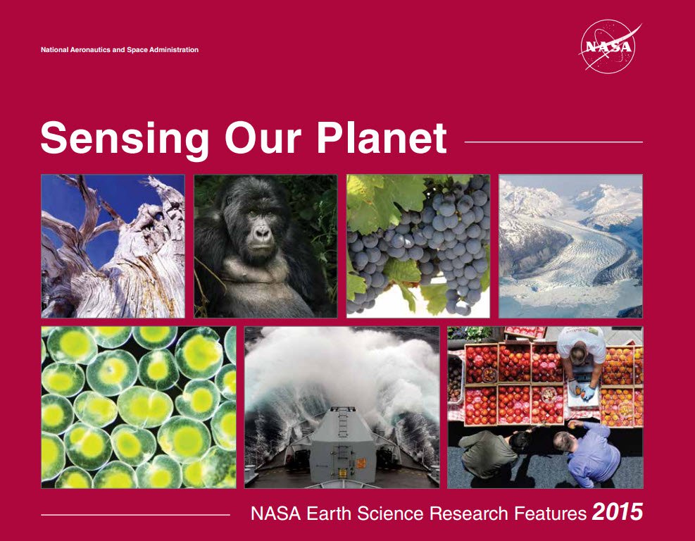 The cover of the Sensing Our Planet magazine 2015.